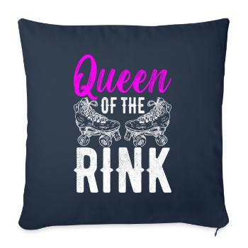 Roller derby - Housse de coussin décorative 45 x 45 cm - bleu marine - Devant