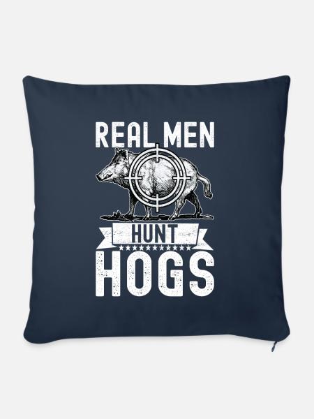 Jäger Wildschwein Jagen - Sofakissenbezug 45 x 45 cm - Navy
