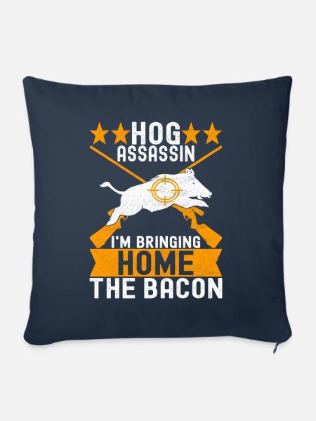 Jäger Wildschwein Jagen - Sofakissenbezug 45 x 45 cm - Navy