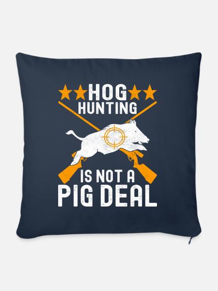 Jäger Wildschwein Jagen - Sofakissenbezug 45 x 45 cm - Navy
