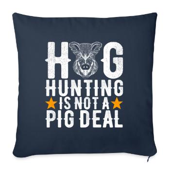Hunters Wild Boar Hunting - Sofa pillowcase 17,3'' x 17,3'' (45 x 45 cm) - navy - Front