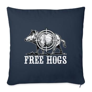 Hunters Wild Boar Hunting - Sofa pillowcase 17,3'' x 17,3'' (45 x 45 cm) - navy - Front