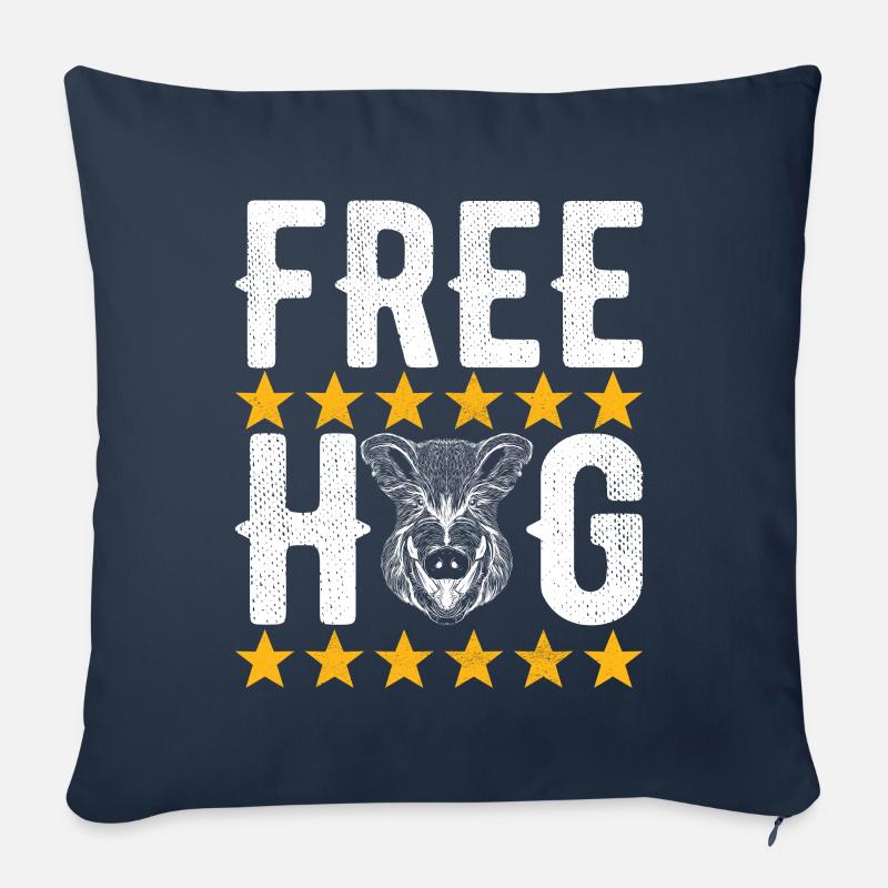Cacciatori Caccia al cinghiale - Copricuscino per divano, 45 x 45 cm - navy