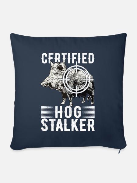 Jäger Wildschwein Jagen - Sofakissenbezug 45 x 45 cm - Navy