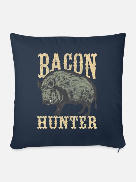 Jäger Wildschwein Jagen - Sofakissenbezug 45 x 45 cm - Navy