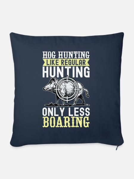 Jäger Wildschwein Jagen - Sofakissenbezug 45 x 45 cm - Navy