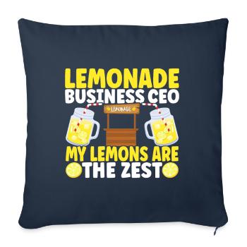 Lemonade Lemonade stand - Sofa pillowcase 17,3'' x 17,3'' (45 x 45 cm) - navy - Front