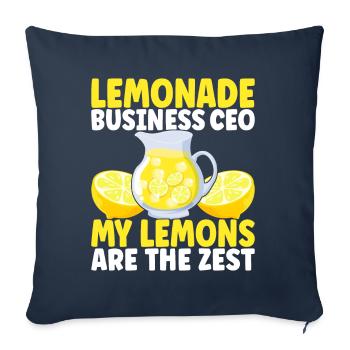 Lemonade Lemonade stand - Sofa pillowcase 17,3'' x 17,3'' (45 x 45 cm) - navy - Front