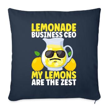 Lemonade Lemonade stand - Sofa pillowcase 17,3'' x 17,3'' (45 x 45 cm) - navy - Front