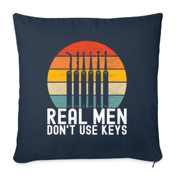 Schlüsseldienst Locksmith Dietrich - Sofa pillowcase 17,3'' x 17,3'' (45 x 45 cm) - navy - Front