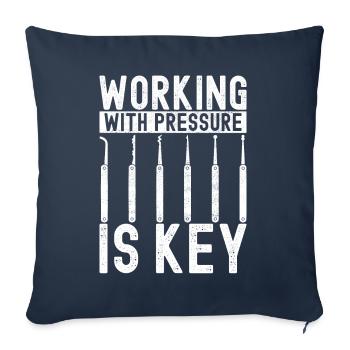 Schlüsseldienst Locksmith Dietrich - Sofa pillowcase 17,3'' x 17,3'' (45 x 45 cm) - navy - Front