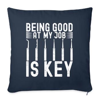 Schlüsseldienst Locksmith Dietrich - Sofa pillowcase 17,3'' x 17,3'' (45 x 45 cm) - navy - Front