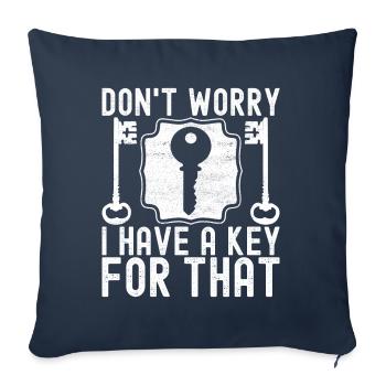 Schlüsseldienst Locksmith Dietrich - Sofa pillowcase 17,3'' x 17,3'' (45 x 45 cm) - navy - Front