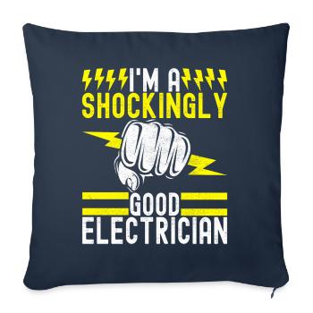 Electrician Electronics Technician - Sofa pillowcase 17,3'' x 17,3'' (45 x 45 cm) - navy - Front