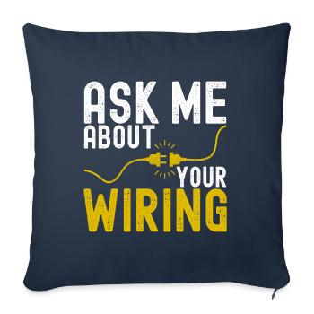 Electrician Electronics Technician - Sofa pillowcase 17,3'' x 17,3'' (45 x 45 cm) - navy - Front