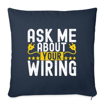 Electrician Electronics Technician - Sofa pillowcase 17,3'' x 17,3'' (45 x 45 cm) - navy - Front