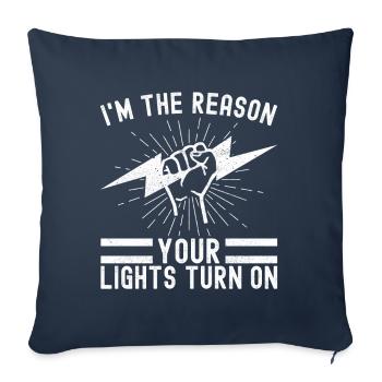 Electrician Electronics Technician - Sofa pillowcase 17,3'' x 17,3'' (45 x 45 cm) - navy - Front