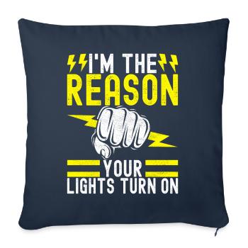 Electrician Electronics Technician - Sofa pillowcase 17,3'' x 17,3'' (45 x 45 cm) - navy - Front