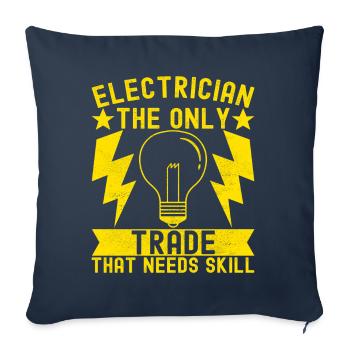 Electrician Electronics Technician - Sofa pillowcase 17,3'' x 17,3'' (45 x 45 cm) - navy - Front