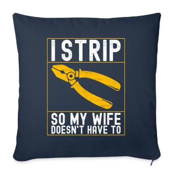 Electrician Electronics Technician - Sofa pillowcase 17,3'' x 17,3'' (45 x 45 cm) - navy - Front