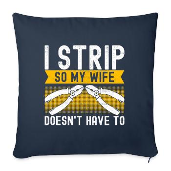 Electrician Electronics Technician - Sofa pillowcase 17,3'' x 17,3'' (45 x 45 cm) - navy - Front