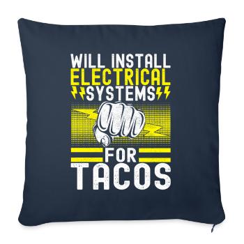 Electrician Electronics Technician - Sofa pillowcase 17,3'' x 17,3'' (45 x 45 cm) - navy - Front