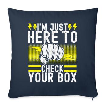 Electrician Electronics Technician - Sofa pillowcase 17,3'' x 17,3'' (45 x 45 cm) - navy - Front