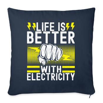 Electrician Electronics Technician - Sofa pillowcase 17,3'' x 17,3'' (45 x 45 cm) - navy - Front