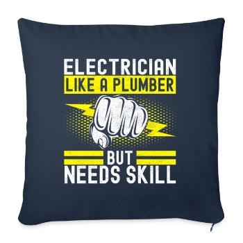 Electrician Electronics Technician - Sofa pillowcase 17,3'' x 17,3'' (45 x 45 cm) - navy - Front
