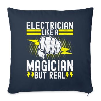 Electrician Electronics Technician - Sofa pillowcase 17,3'' x 17,3'' (45 x 45 cm) - navy - Front