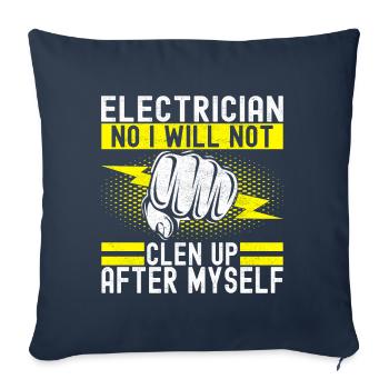 Electrician Electronics Technician - Sofa pillowcase 17,3'' x 17,3'' (45 x 45 cm) - navy - Front
