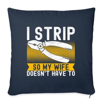 Electrician Electronics Technician - Sofa pillowcase 17,3'' x 17,3'' (45 x 45 cm) - navy - Front