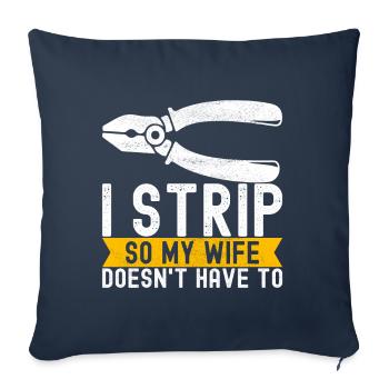 Electrician Electronics Technician - Sofa pillowcase 17,3'' x 17,3'' (45 x 45 cm) - navy - Front