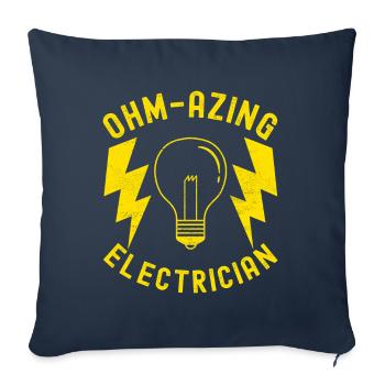 Electrician Electronics Technician - Sofa pillowcase 17,3'' x 17,3'' (45 x 45 cm) - navy - Front