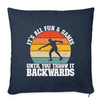 Discus thrower Discus throw - Sofa pillowcase 17,3'' x 17,3'' (45 x 45 cm) - navy - Front