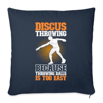 Discus thrower Discus throw - Sofa pillowcase 17,3'' x 17,3'' (45 x 45 cm) - navy - Front