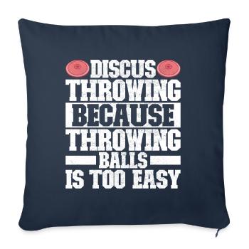 Discus thrower Discus throw - Sofa pillowcase 17,3'' x 17,3'' (45 x 45 cm) - navy - Front