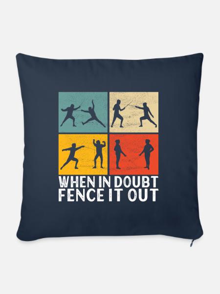 Fechten Fechtsport - Sofakissenbezug 45 x 45 cm - Navy
