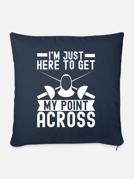 Fechten Fechtsport - Sofakissenbezug 45 x 45 cm - Navy