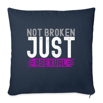 Asexual Ace - Sofa pillowcase 17,3'' x 17,3'' (45 x 45 cm) - navy - Front