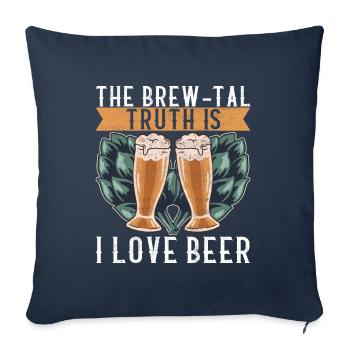 Beer Brewer Beer Brewing - Sofa pillowcase 17,3'' x 17,3'' (45 x 45 cm) - navy - Front