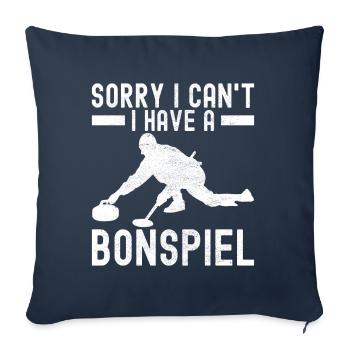 Curling Curling players - Sofa pillowcase 17,3'' x 17,3'' (45 x 45 cm) - navy - Front