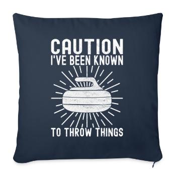 Curling Curling players - Sofa pillowcase 17,3'' x 17,3'' (45 x 45 cm) - navy - Front