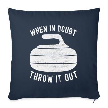 Curling Curling players - Sofa pillowcase 17,3'' x 17,3'' (45 x 45 cm) - navy - Front