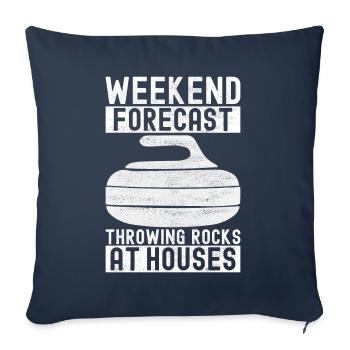 Curling Curlingspieler - Sofakissenbezug 45 x 45 cm - Navy - Vorne