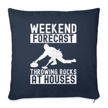 Curling Curling players - Sofa pillowcase 17,3'' x 17,3'' (45 x 45 cm) - navy - Front