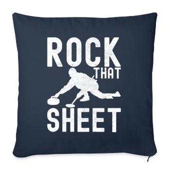 Curling Curling players - Sofa pillowcase 17,3'' x 17,3'' (45 x 45 cm) - navy - Front