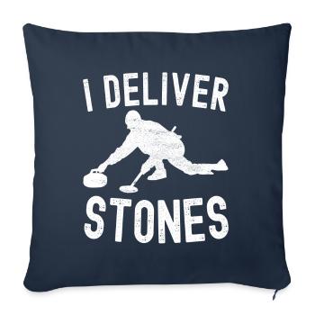 Curling Curling players - Sofa pillowcase 17,3'' x 17,3'' (45 x 45 cm) - navy - Front
