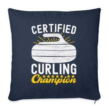 Curling Curling players - Sofa pillowcase 17,3'' x 17,3'' (45 x 45 cm) - navy - Front