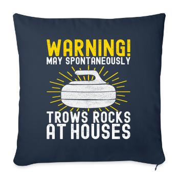 Curling Curling players - Sofa pillowcase 17,3'' x 17,3'' (45 x 45 cm) - navy - Front